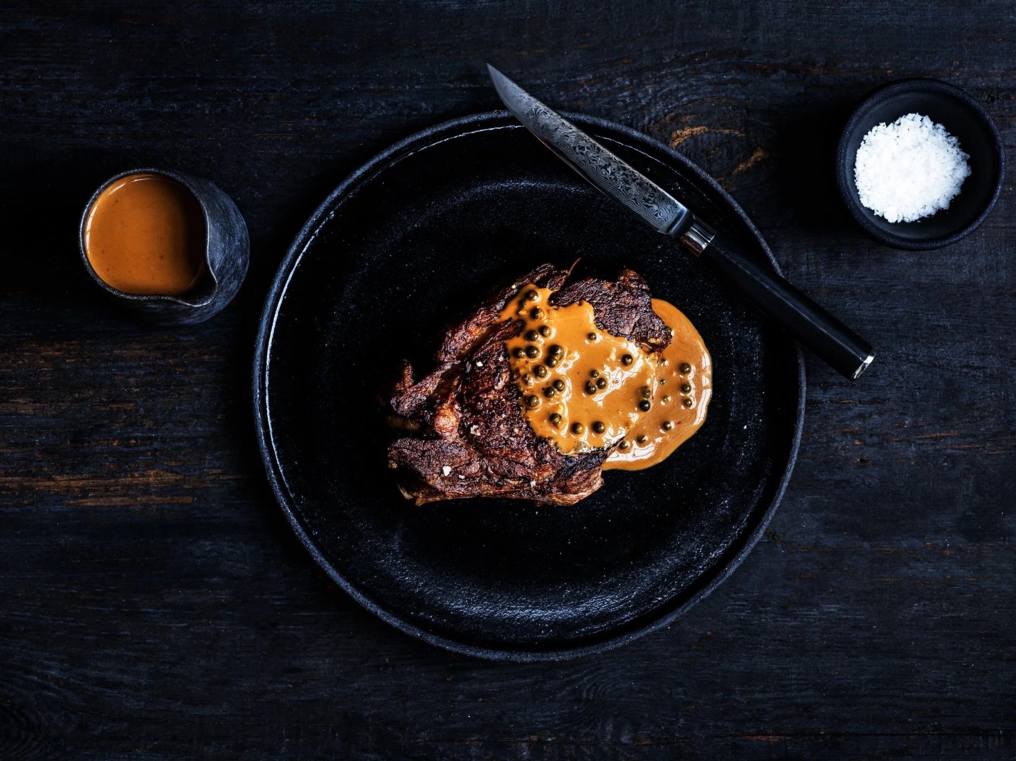 Côte de boeuf with pepper sauce